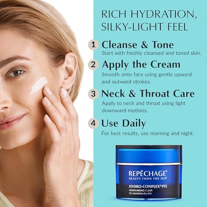 Repechage HYDRO COMPLEX PFS- PHYSIOLOGICAL FILTRATE OF SEAWEED MARINE SEA COMPLEX FOR DRY SKIN- ANTI AGING FACE MOISTURIZING CREAM 1.5 FL OZ. - Image 4